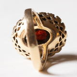 Anello vintage in oro 18K con granati, anni ‘60