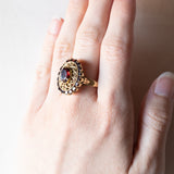 Anello vintage in oro 18K con granati, anni ‘60