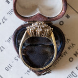 Vintage 14K gold daisy ring with brilliant cut diamonds (approx. 1ctw), 1960s / 1970s