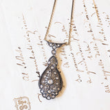 Collier Art Nouveau in oro 18K e argento con diamanti, anni ‘10/‘20