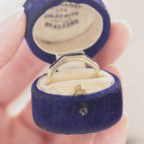Anello vintage in oro 14K con zaffiri, anni ‘70