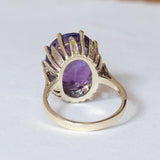 Vintage 8K Gold Amethyst Cocktail Ring, 1960s
