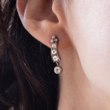 Vintage platinum and diamond earrings (approx. 1ctw), 1960s