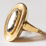 Anello vintage in oro 18K con acquamarina, anni ‘70