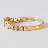 Anello vintage in oro 14K con diamanti (0.20ctw ca.), anni ‘70