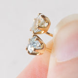 Orecchini vintage in oro giallo 18K con acquamarine (0.80ctw ca.), anni ‘60