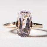 Anello vintage in oro 8K con ametista, anni ‘70