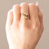 Anello “Harem” vintage in oro giallo 18K con diamanti di taglio brillante (1.15ctw ca.), anni ‘60/‘70