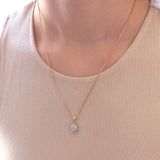 Vintage 18K gold necklace with diamonds (0.40ctw approx.), 1970s
