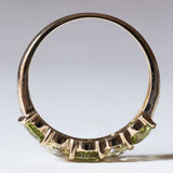 Anello vintage in oro 8K con peridoti, anni ‘80