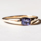 Anello vintage in oro 9K con tanzanite, anni ‘80