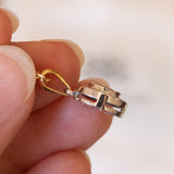 Vintage 18K gold necklace with diamonds (0.40ctw approx.), 1970s