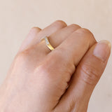 Vintage 14K gold "V" ring with diamonds (approx. 0.10ctw), 1970s