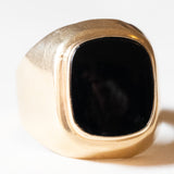Anello vintage da uomo in oro 14K con onice, anni ‘60