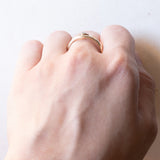 Solitaire vintage en or 14 carats avec diamant taillé en brillant (env. 0,10 ct), années 1970