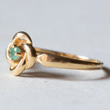 Anello vintage in oro 18K con smeraldo, anni ‘50