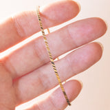 Braccialetto rigido vintage in oro 8K, anni ‘60/‘70