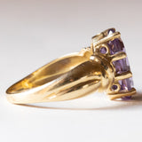 Anello vintage in oro 18K con ametista, anni ‘60