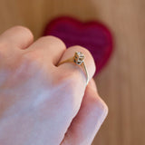 Solitario vintage in oro 14K con diamante (0.25ct ca.), anni ‘60/‘70