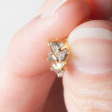 Orecchini vintage in oro giallo 18K con acquamarine (0.80ctw ca.), anni ‘60