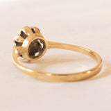 Anello vintage in oro giallo 18K con turchese, anni ‘50/‘60