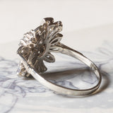 Anello vintage in oro bianco 18K con diamanti (0.70ctw ca.), anni ‘60