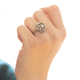 Anello antico in platino con diamanti (0.30ctw ca.), anni ‘30/‘40