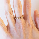 Anello vintage in oro 14K con diamanti (0.20ctw ca.), anni ‘70