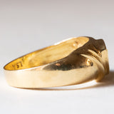 Anello vintage in oro 18K con peridoto verde, anni ‘70