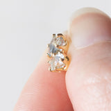 Orecchini vintage in oro giallo 18K con acquamarine (0.80ctw ca.), anni ‘60
