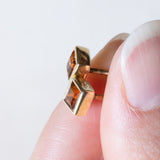 🎃 Orecchini vintage in oro 14K con quarzi citrini, anni ‘70