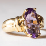 Anello vintage in oro 18K con ametista, anni ‘60