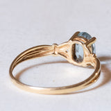 Anello vintage in oro 18K con acquamarina, anni ‘50/‘60