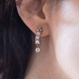 Vintage platinum and diamond earrings (approx. 1ctw), 1960s