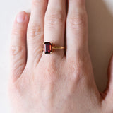 Anello vintage in oro 18K con granato, anni ‘50