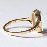 Anello vintage in oro 18K con pietra di luna, anni ‘60