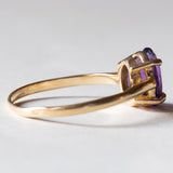 Anello vintage in oro 18K con ametista, anni ‘50/‘60