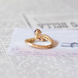 Anello vintage in oro 18K con diamanti (0.16ctw ca.) e rubini, anni ‘70