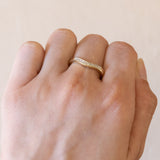 Vintage 14K gold "V" ring with diamonds (approx. 0.10ctw), 1970s