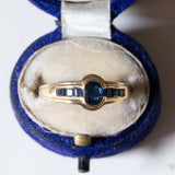 Anello vintage in oro 14K con zaffiri, anni ‘60/‘70
