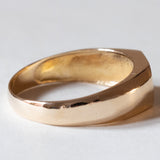 Anello da sigillo vintage in oro 14K con lapislazzuli, anni ‘50/‘60