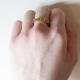 Anello vintage in oro 8K con peridoti, anni ‘80
