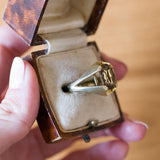 Vintage 14K Gold Citrine Quartz Cocktail Ring, 1970s