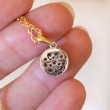 Vintage 18K gold necklace with diamonds (0.40ctw approx.), 1970s