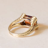Vintage cocktail ring in 14K gold with citrine quartz, 1960s