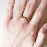 Anello vintage in oro 8K con peridoti, anni ‘80