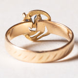 Anello vintage in oro giallo 18K con topazi, anni ‘60