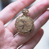 Ciondolo portafoto antico in oro 14K, primi del ‘900