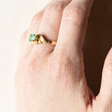 Anello vintage in oro 18K con smeraldo (0.50ct ca.), anni '70
