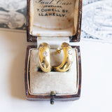 Orecchini vintage in oro 14K con diamanti (0.45ctw ca.), anni ‘70/‘80